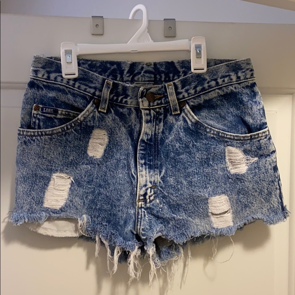 Acid Washed Jean Shorts